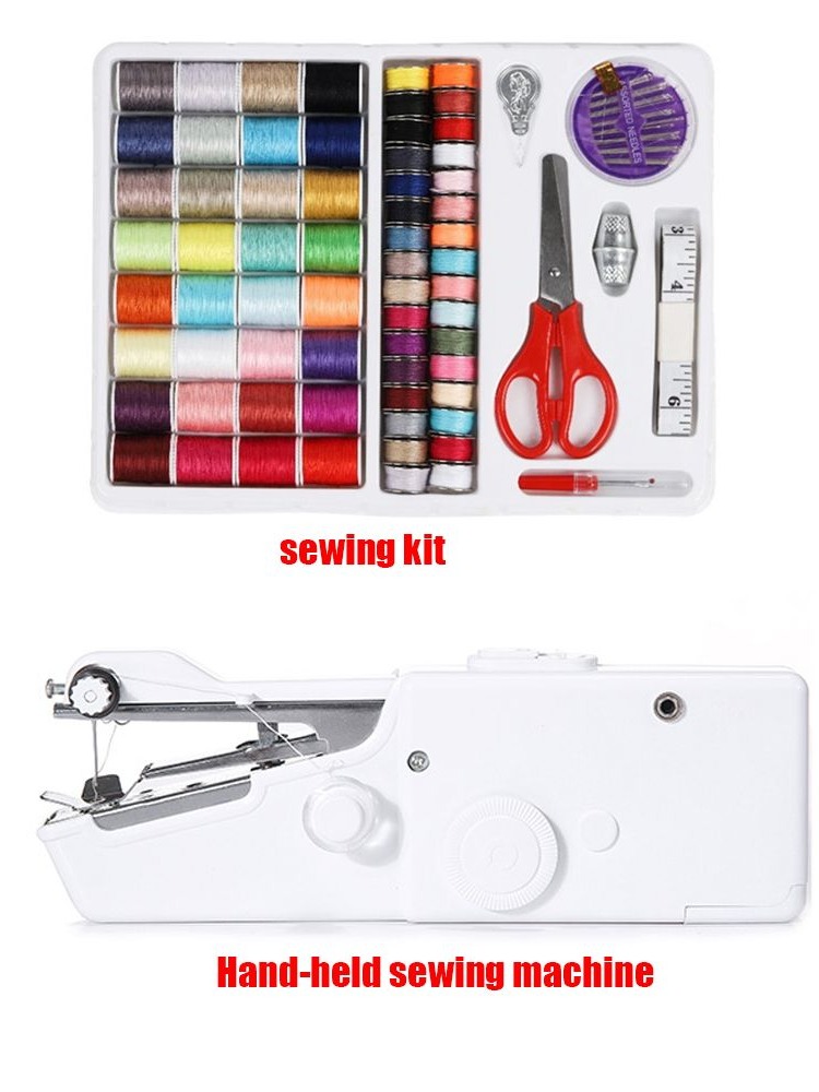 Mini Electric Sewing Machine Handheld - Kit de Costura Portátil para Viajes,