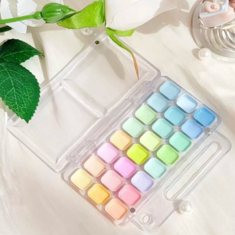 Watercolor Paint Set Solid Pigment - Pigmento de acuarela sólido opaco semiseco