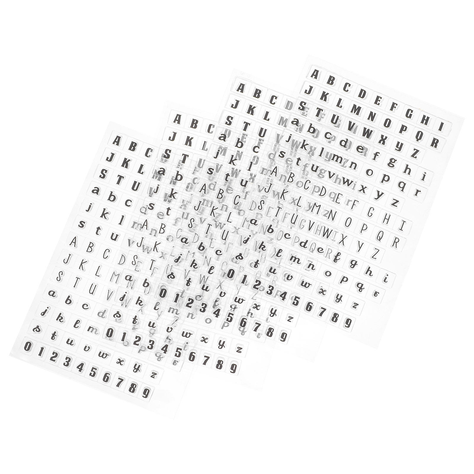 Clear Silicone Stamps For Card Making - 4 Sellos Transparentes para Diario, Álbum