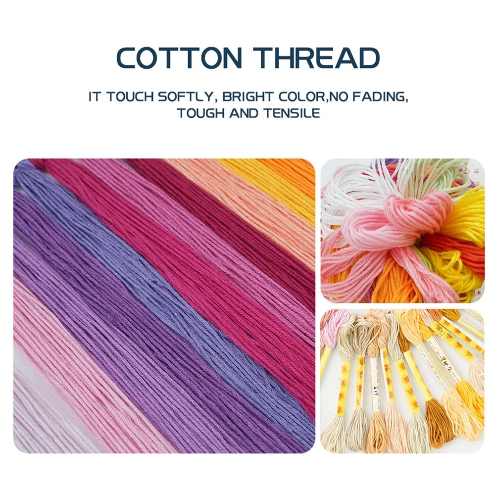 Kit de Punto de Cruz Preimpres - Cotton Embroidery Thread Skeins reseña y precio