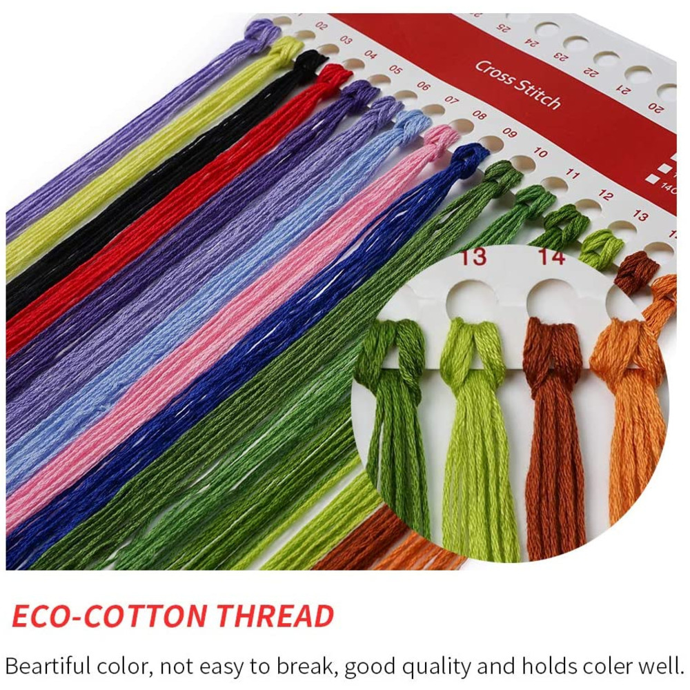 Kits de bordado de punto de cr - Cotton Embroidery Thread Skeins reseña y precio