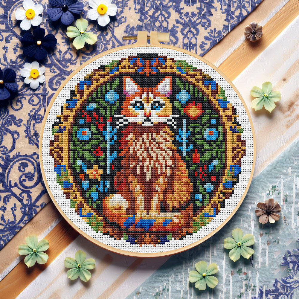 DIY punto de cruz gato Animal  - Cotton Embroidery Thread Skeins reseña y precio