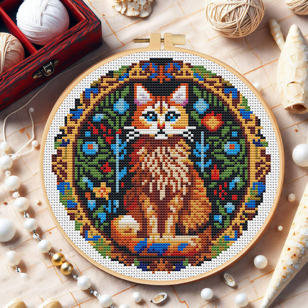 DIY punto de cruz gato Animal  - Cotton Embroidery Thread Skeins reseña y precio