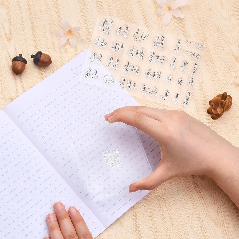 Etiqueta de regalo de silicona - Clear Silicone Stamps For Card Making reseña y precio