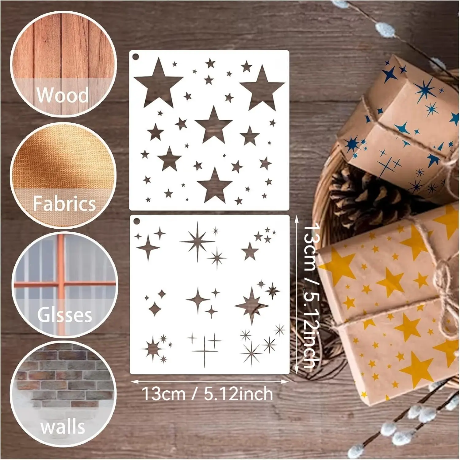 1-5 bolsas de plantillas de es - Scrapbooking reseña y precio