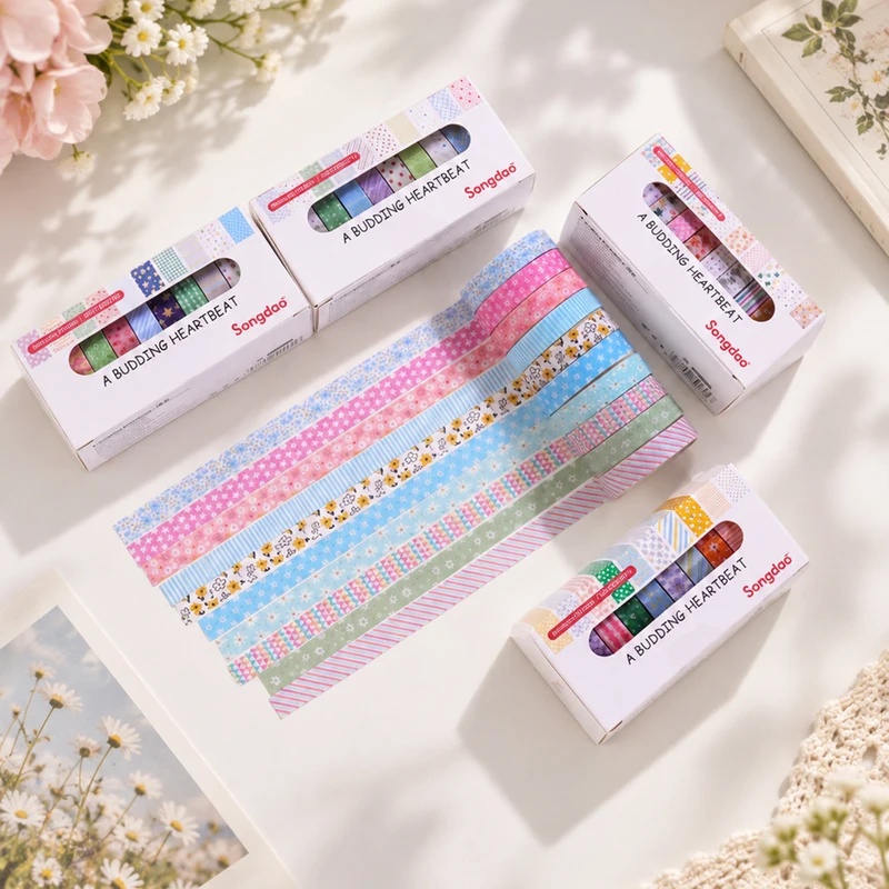 10 rollos de cinta washi flora - Scrapbooking reseña y precio