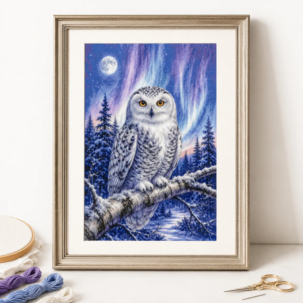 [ZZ8820-Reloj de invierno con  - Cross Stitch Stamped Kits Beginners reseña y precio